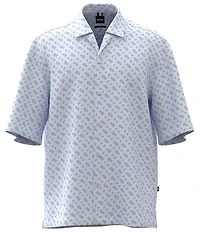 Hugo Boss BOSS Big & Tall Lars Short Sleeve Woven Camp Shirt