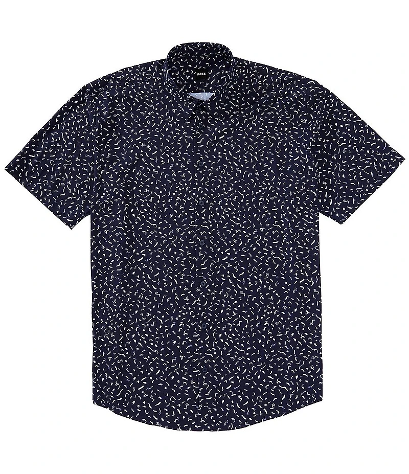 Hugo Boss BOSS Big & Tall Roan Stretch Shot Sleeve Woven Shirt