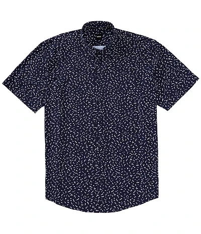 Hugo Boss BOSS Big & Tall Roan Stretch Shot Sleeve Woven Shirt