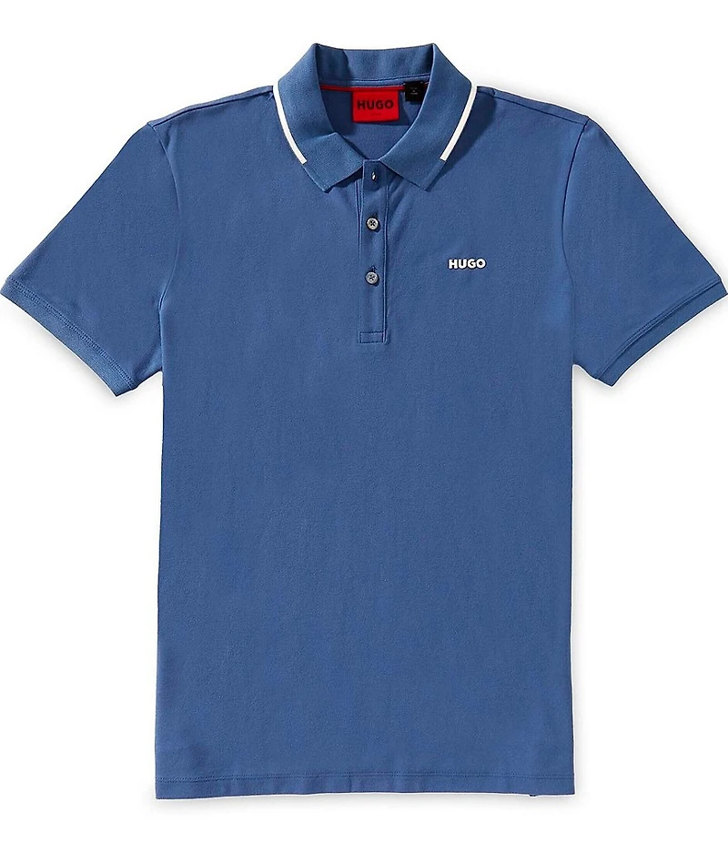Hugo Boss BOSS Slim Fit Dinoso 222 Solid Stretch Pique Short Sleeve Polo Shirt