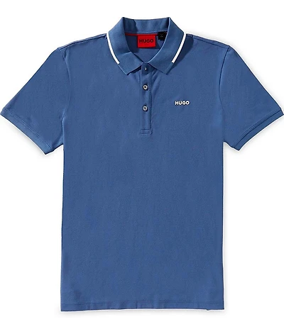 Hugo Boss BOSS Slim Fit Dinoso 222 Solid Stretch Pique Short Sleeve Polo Shirt