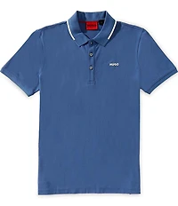 Hugo Boss BOSS Slim Fit Dinoso 222 Solid Stretch Pique Short Sleeve Polo Shirt