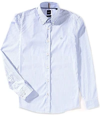 Hugo Boss BOSS Slim Fit Stretch Roan Stripe Long Sleeve Woven Shirt