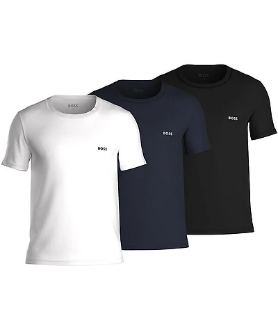 Hugo Boss Classic Fit Assorted Short Sleeve Crew Neck Undershirt 3-Pack