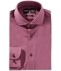 Hugo Boss Slim Fit Spread Collar Solid Dress Shirt