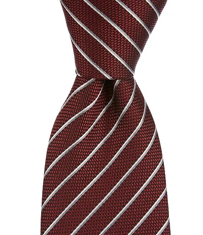 Hugo Boss Diagonal Stripe 2.9#double; Narrow Silk Blend Tie