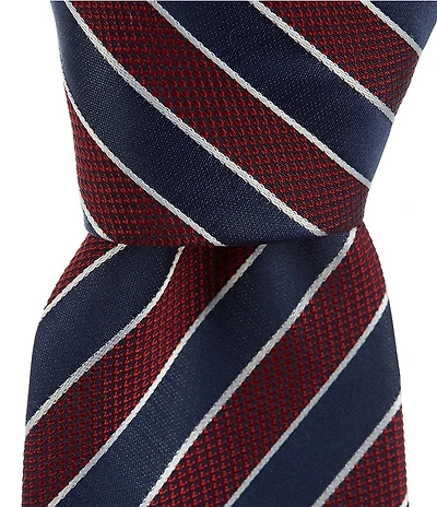 Hugo Boss Diagonal Stripe Jacquard 2 1/4#double; Skinny Silk Tie