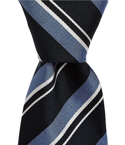 Hugo Boss Diagonal Traditional Stripe Jacquard Narrow Woven Silk Tie