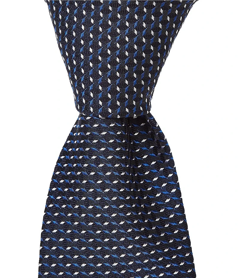 Hugo Boss Dotted Jacquard Narrow Silk Blend Tie