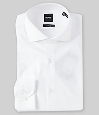 Hugo Boss Sharp Fit Easy Iron Spread Collar Solid Dress Shirt