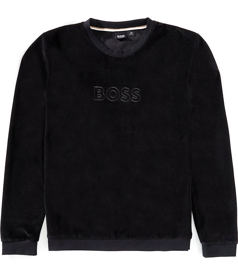 Hugo Boss Long Sleeve Velour Sweatshirt