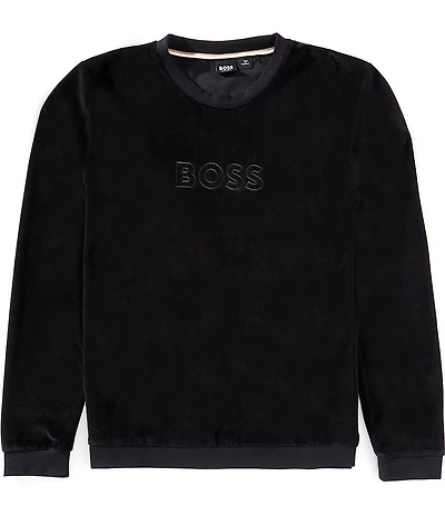 Hugo Boss Long Sleeve Velour Sweatshirt