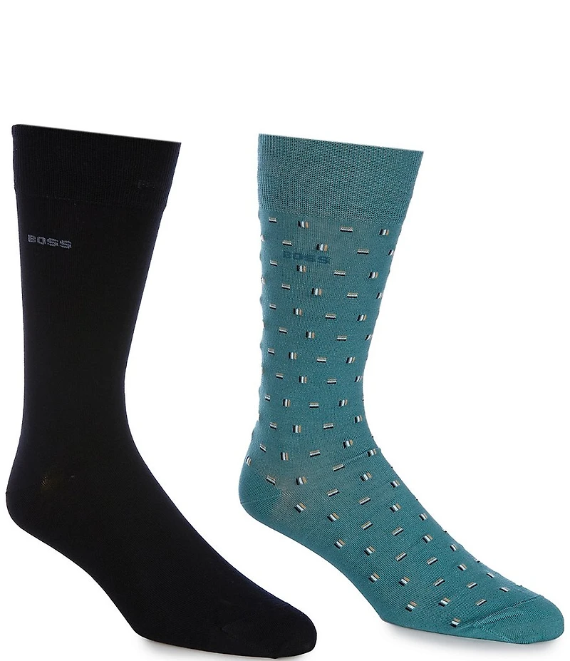 Hugo Boss Mini Iconic Crew Dress Socks 2-Pack