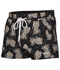 Hugo Boss Pineapple Printed 3.5#double; Inseam Swim Trunks