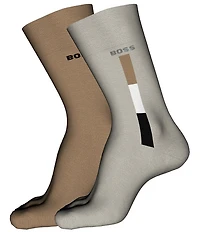 Hugo Boss RS Iconic Stripe Crew Dress Socks 2-Pack