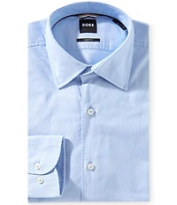 Hugo Boss Sharp Fit Easy Iron Spread Collar Solid Oxford Dress Shirt