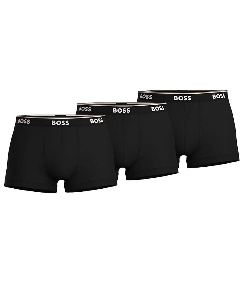 Hugo Boss Solid Signature Logo Trunks 3-Pack