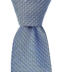 Hugo Boss Stripe Dot Patterned Jacquard Narrow Silk Tie