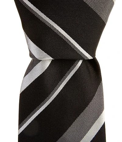 Hugo Boss Striped 3#double; Narrow Silk Tie