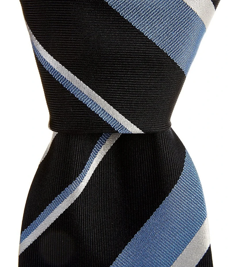 Hugo Boss Striped 3#double; Narrow Silk Tie