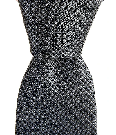 Hugo Boss Textured Pattern 2.95#double; Silk Tie