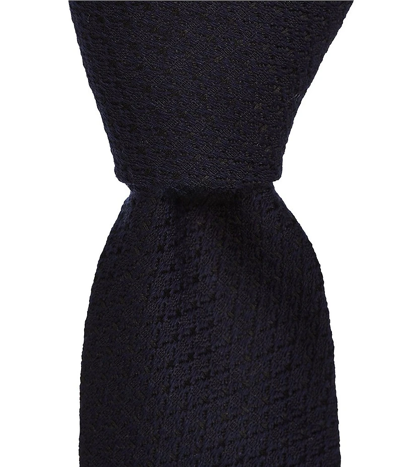 Hugo Boss Textured Solid Jacquard 2 1/4#double; Silk Blend Tie
