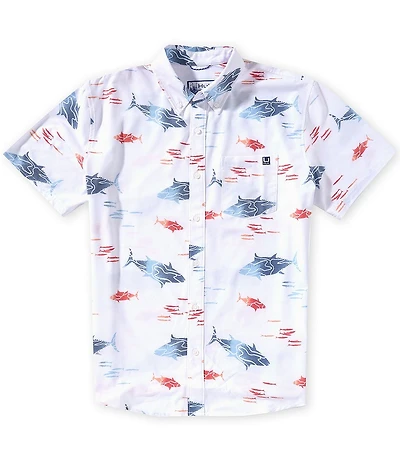 Huk Kona Printed Short Sleeve Woven Shirt