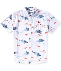 Huk Kona Printed Short Sleeve Woven Shirt
