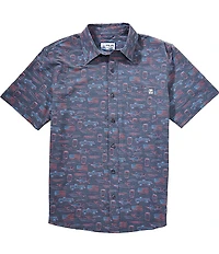 Huk Kona Printed Short Sleeve Woven Shirt