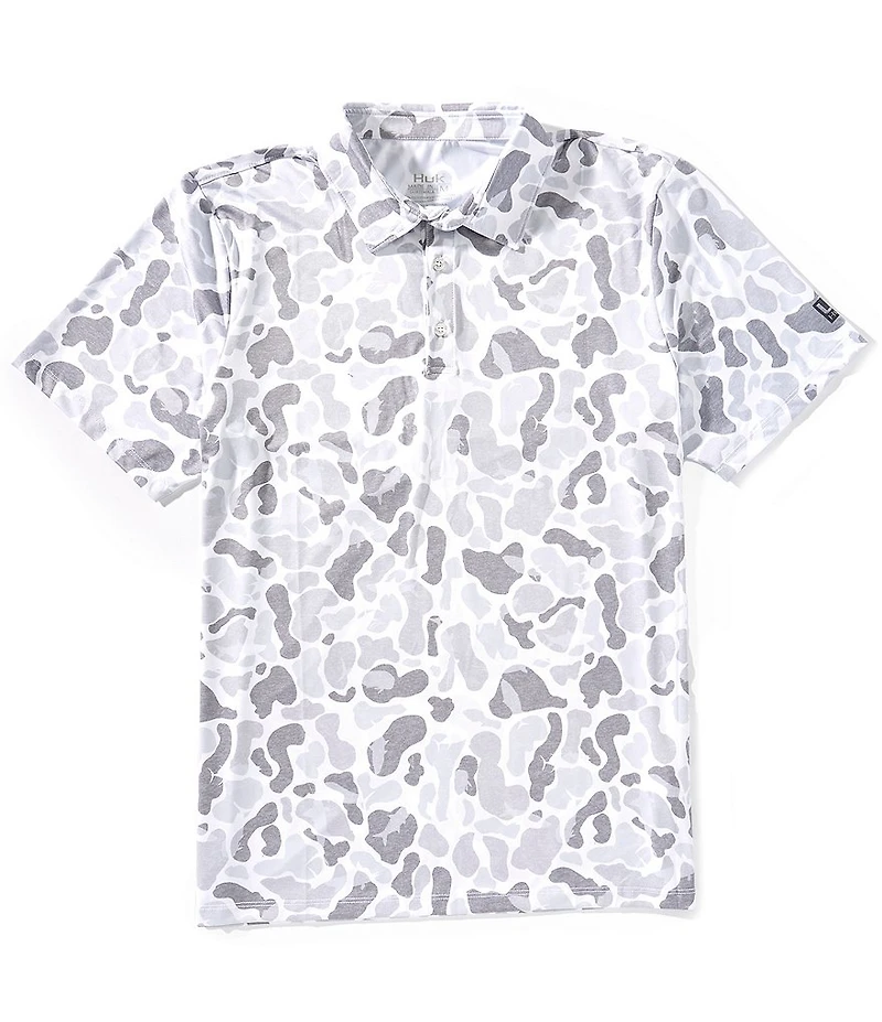 Huk Pursuit Printed Performance Short Sleeve Polo Shirt