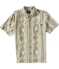 Hurley Aero Printed Point Collar Short Sleeve Woven Shirt