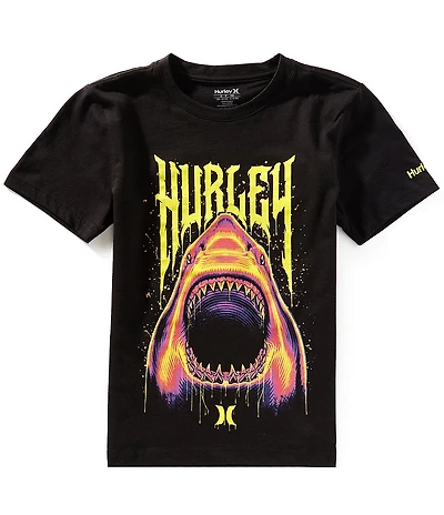 Hurley Big Boys Short Sleeve Shark Drip Graphic T-Shirt