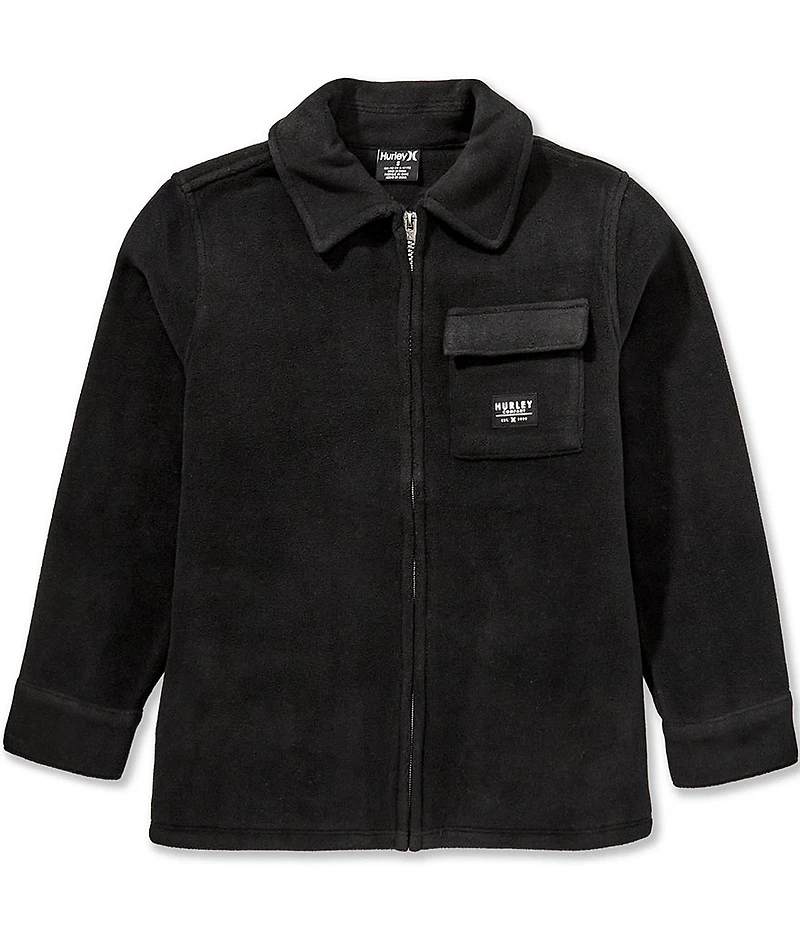 Hurley Big Boys Long-Sleeve Solid PolarFleece Shacket