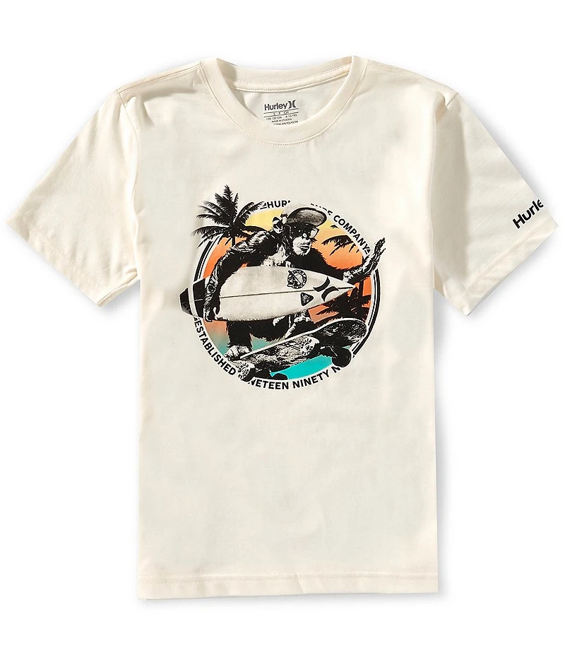 Hurley Big Boys Monkey Sea Short Sleeve T-Shirt