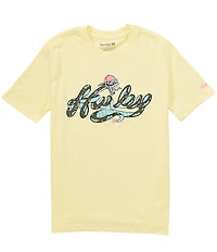 Hurley Big Boys Short Sleeve Snakey Snake Heathered T-Shirt