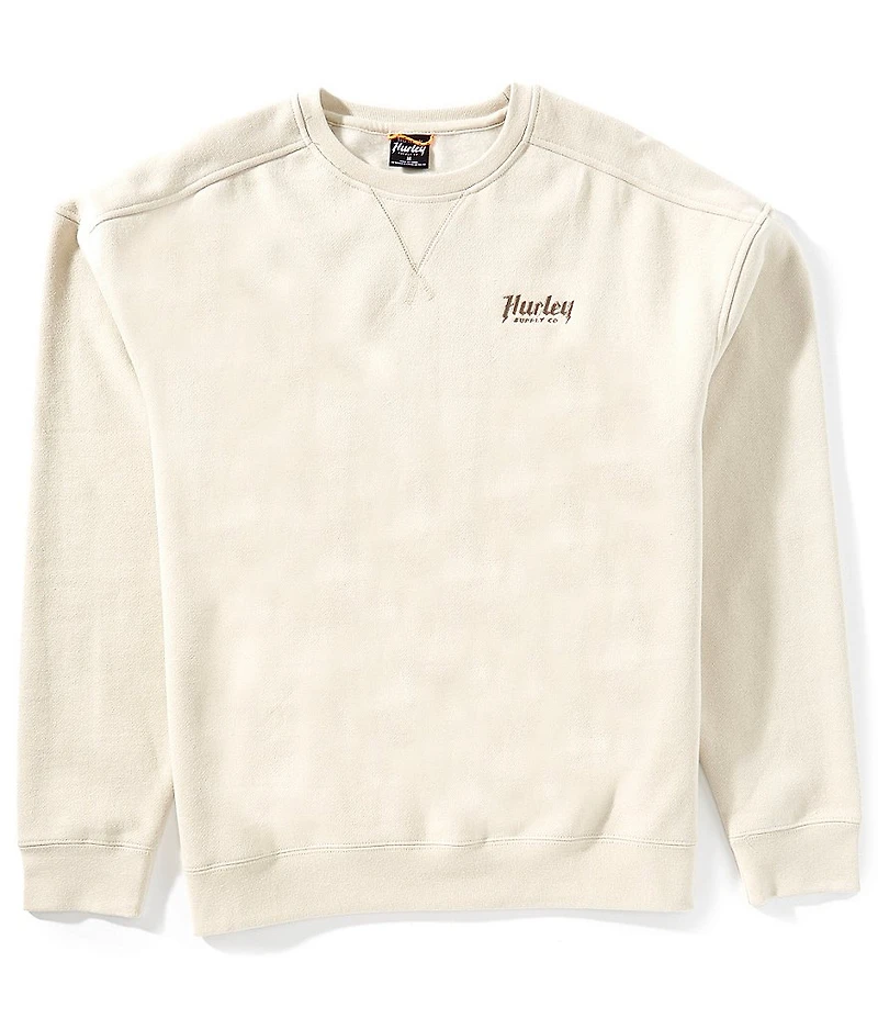 Hurley Ironclad Long Sleeve Heavyweight Fleece Back Graphic Sweatshirt