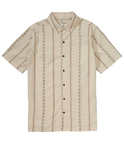 Hurley Jaquard Rincon Short Sleeve Button Front Woven Shirt