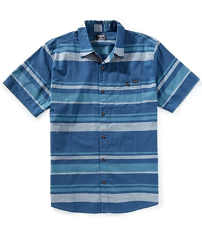 Hurley Lido Horizontal Stripe Short Sleeve Woven Shirt