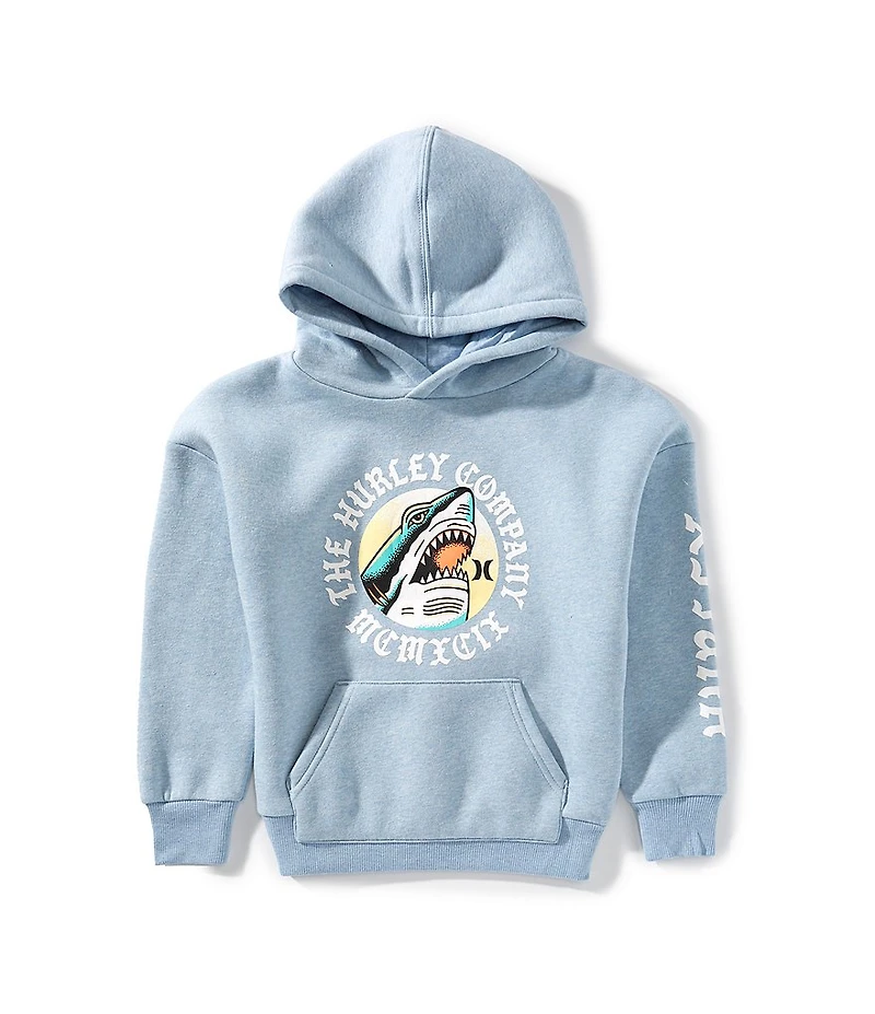 Hurley Little Boys Long-Sleeve Shark Character Graphic Fleece Hoodie