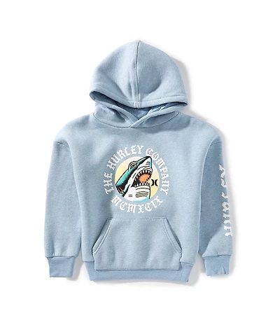 Hurley Little Boys Long-Sleeve Shark Character Graphic Fleece Hoodie