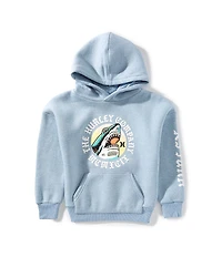 Hurley Little Boys Long-Sleeve Shark Character Graphic Fleece Hoodie