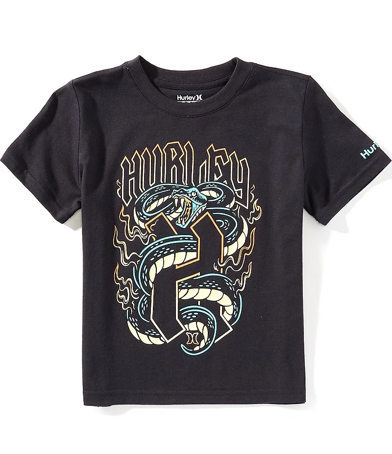 Hurley Little Boys Short Sleeve Serpent Graphic T-Shirt
