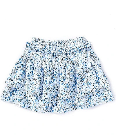 I.N. Girl Big Girls Ditsy Floral Printed Fit-And-Flare Skirt