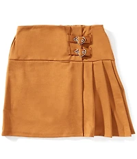 I.N. Girl Big Girls Heart-Shaped Buckle-Detailed Skort