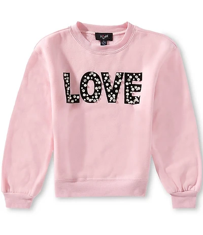 I.N. Girl Big Girls Long-Sleeve Love Sweatshirt
