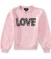 I.N. Girl Big Girls Long-Sleeve Love Sweatshirt