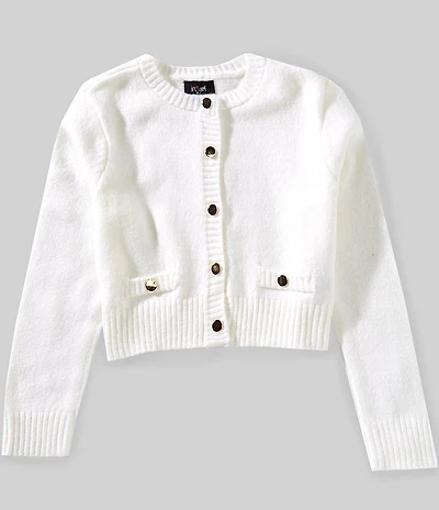 I.N. Girl Big Girls Long-Sleeve Sweater Cardigan
