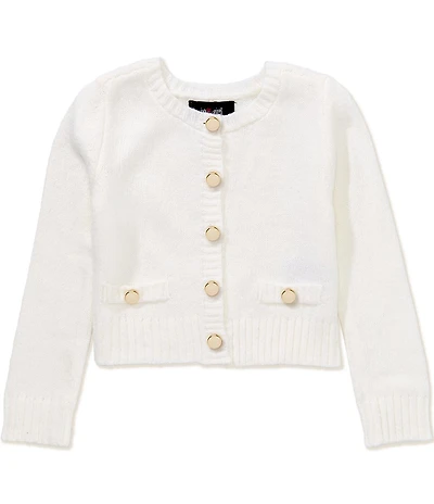 I.N. Girl Little Girls Long Sleeve Button Front Cardigan