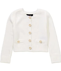 I.N. Girl Little Girls Long Sleeve Button Front Cardigan