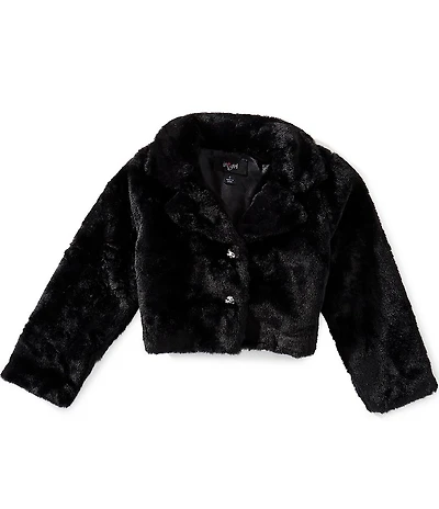 I.N. Girl Little Girls Long-Sleeve Solid Faux-Fur Jacket
